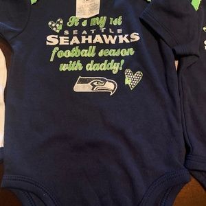 Brand New NFL Seahawk baby Onesies Set of 5